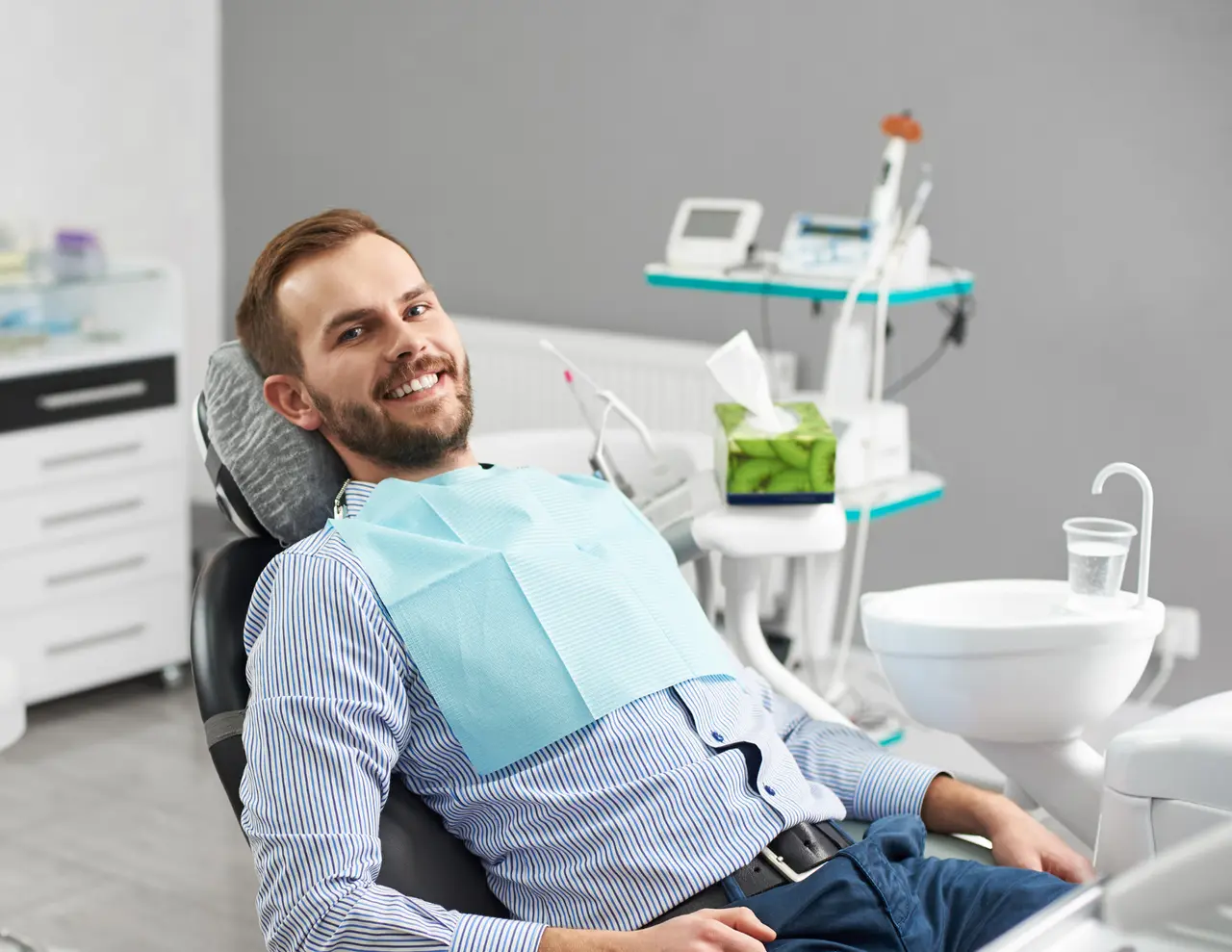 Patient receiving a general dentistry exam at Valley Dental Turlock